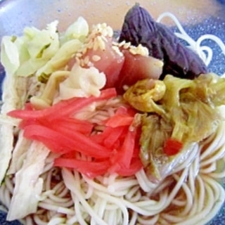 §ピクルス胡麻と紅生姜汁素麺§